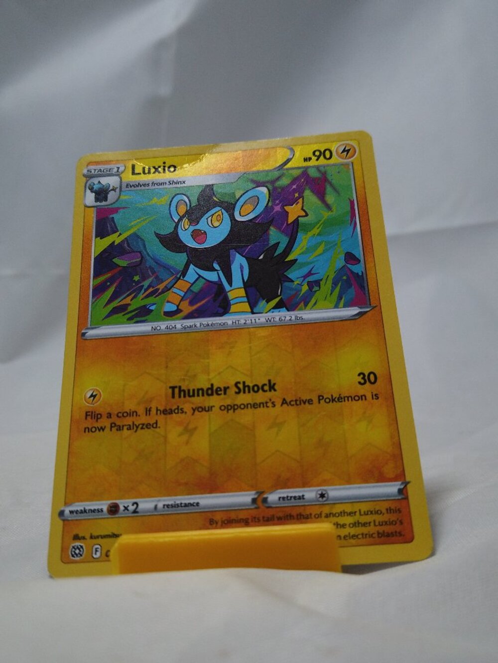 Pokemon Luxio 50/172 Brilliant Stars Card Uncommon Reverse Holo DMG